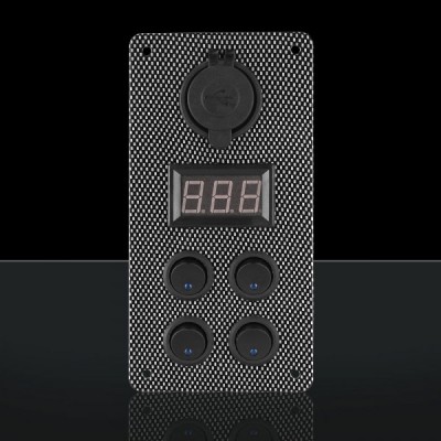 STEDI - CARBON SWITCH PANEL WITH USB AND DIGITAL VOLT METER