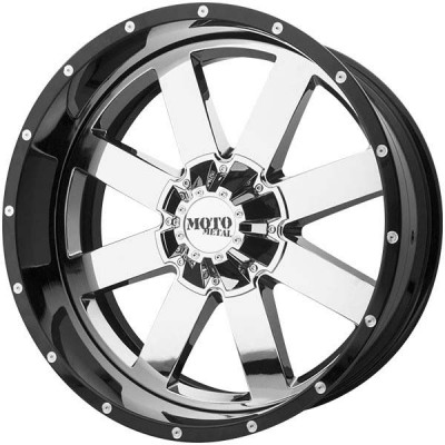 Moto Metal MO200 Chrome w/gloss black lip